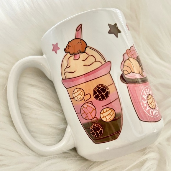 Cafecito Y Chisme Mexican Sweet Bread Large 15 oz mug - Picture 3 of 8